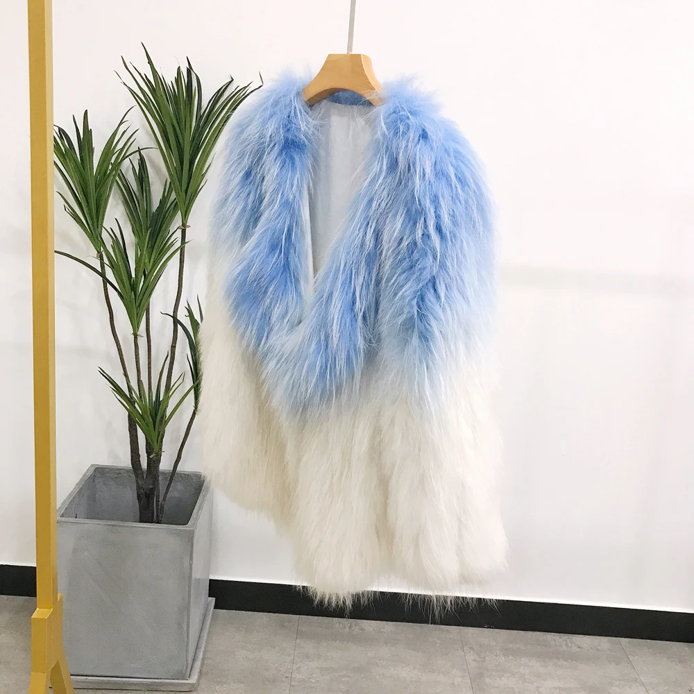 Лидер продаж модные женские зимние куртки Taobao SJ1039 ручной вязки с белым мехом
