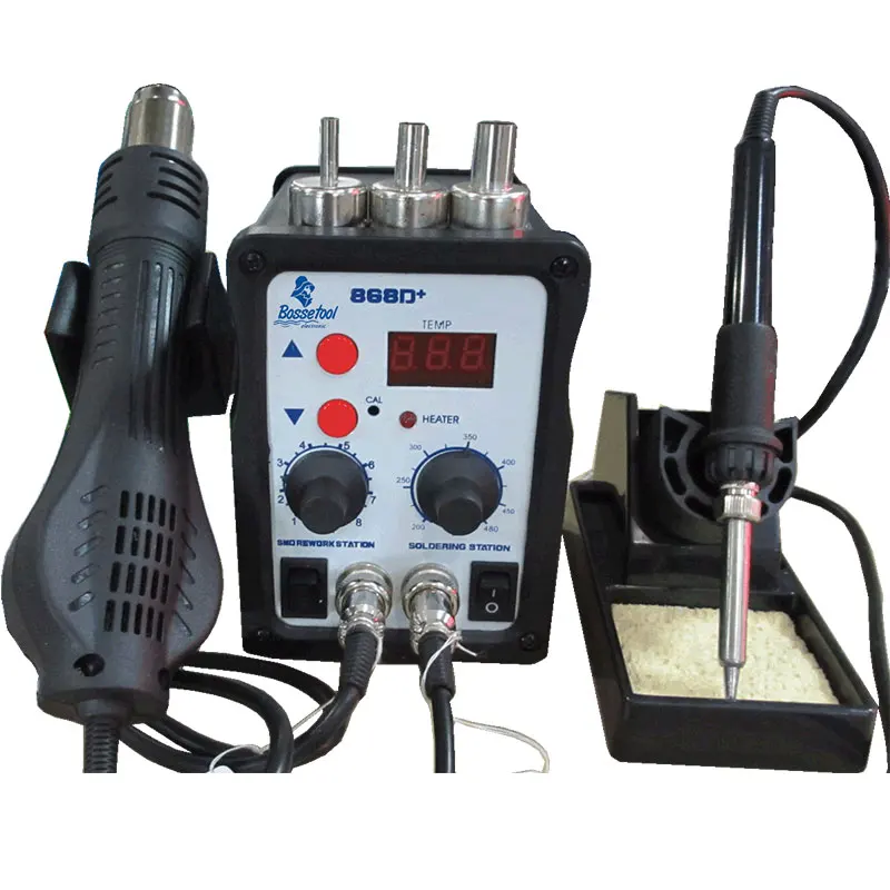 Паяльная станция BS 868D + 2 в 1 цифровая паяльная устройство для отпайки пистолет