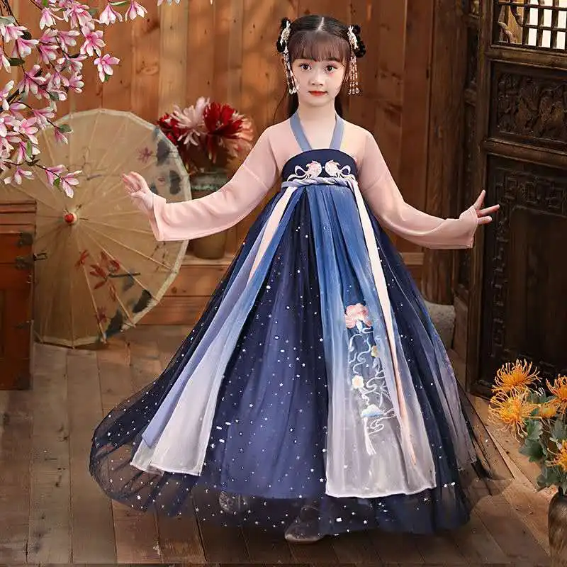 

Chinese Dress Hanfu Girl Children Super Fairy Little Girl Tang Suit Costume Kids Chinese Princess Outfit Cosplay