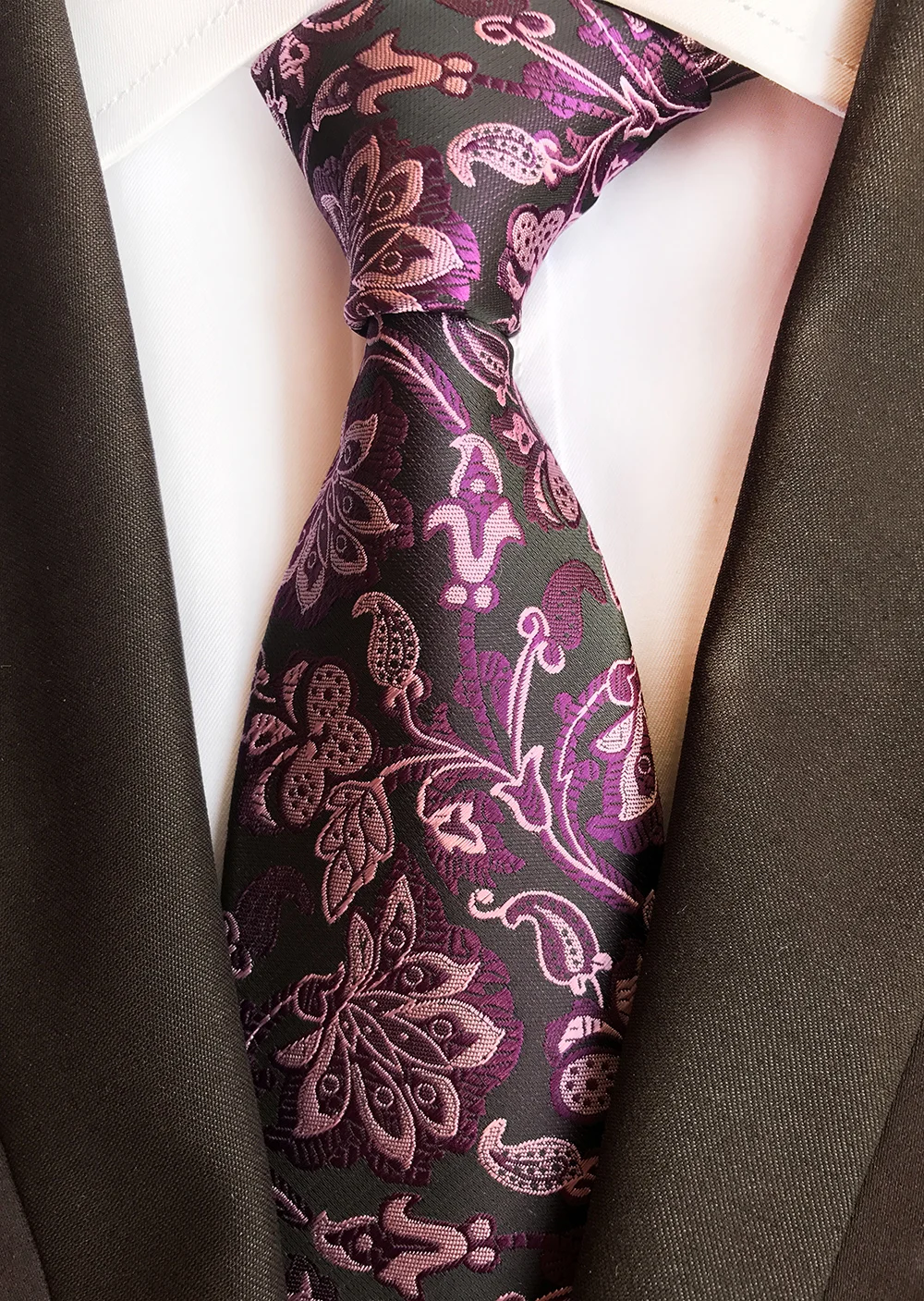 Модные мужские шейные галстуки с пейсли-рисунком роскошный галстук цветочной