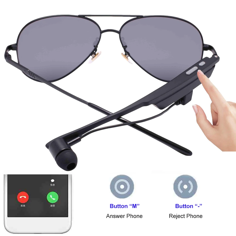 Мужские Солнцезащитные очки авиаторы Conway поляризованные солнцезащитные с Bluetooth
