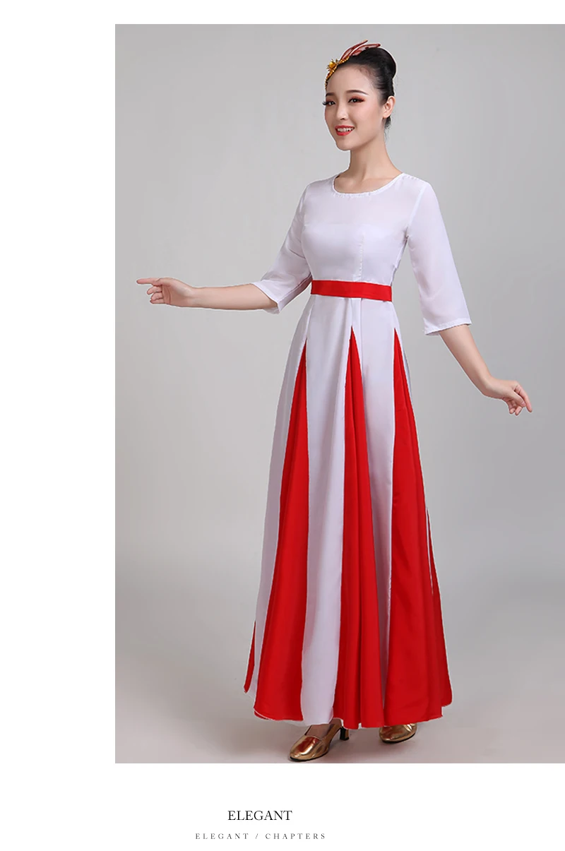 Хор платье для выступлений женское длинное хор сценическое хора пожилых