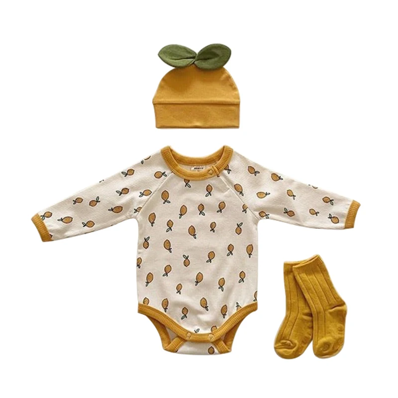 

Baby Girl Pajamas Bebe Boy Clothes Set Kids Summer Satin Pjs Pajama Suit Two Pieces of Lemon Household Clothes for Cute Newborn