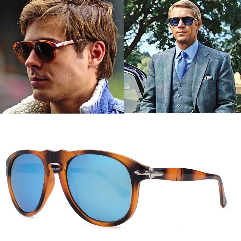 

2021 Men luxury Classic Vintage Pilot Steve Style Polarized Sunglasses Men Driving Brand Design Sun Glasses Oculos De Sol UV400