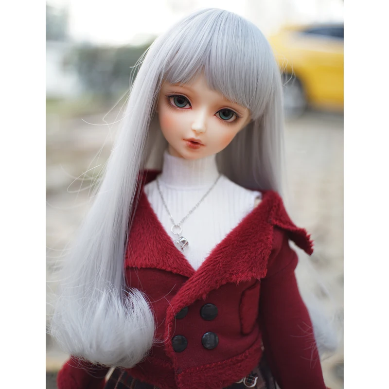 1/3 1/4 1/6 1/8 Bjd парик серебристо серый SD высокотемпературный провод для куклы BJD