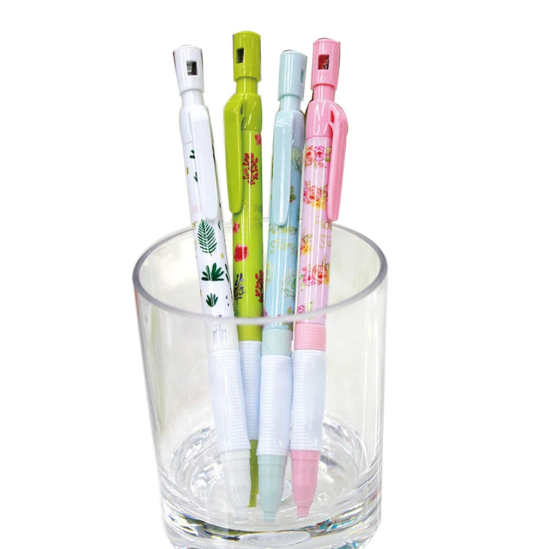 1 шт. 2 0 мм Kawaii Мультфильм автоматические карандаши милый цветок механический