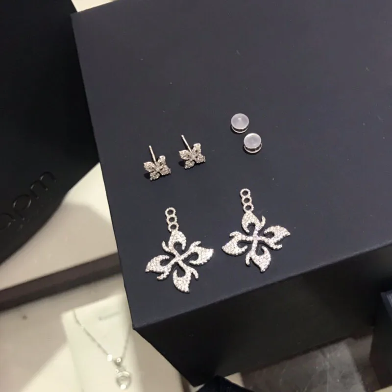 UMGODLY Luxury Brand Orchid Earring Zirconia Stones Women Holiday Simplicity DIY Star Fashion Party Jewelry | Украшения и