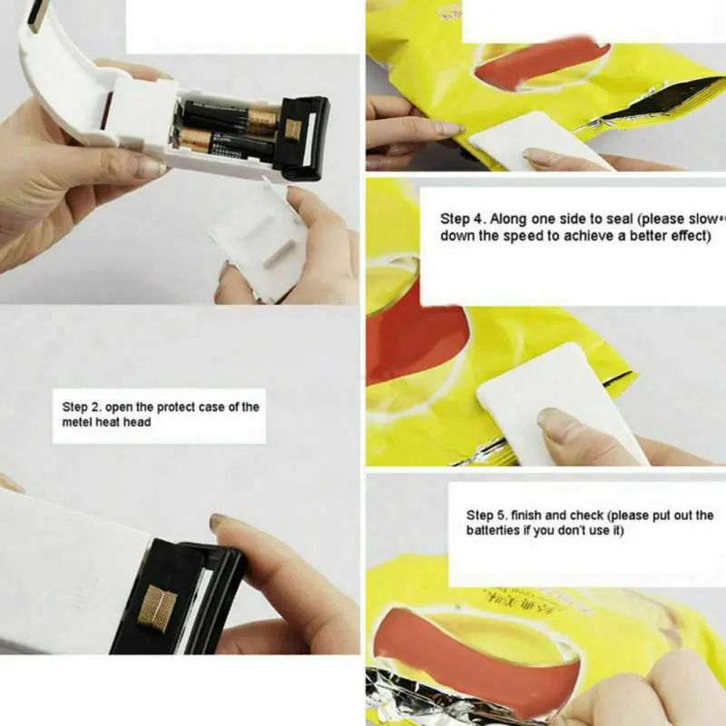 

Portable Mini houshold sealer Mini Home Heat Bag Sealer Sealing Machine Plastic Bag Food Packaging