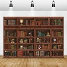 Фон для фотосъемки Laeacco с изображением деревянной книжной полки библиотеки кабинета для домашнего декора книг детский портрет Фотостудия