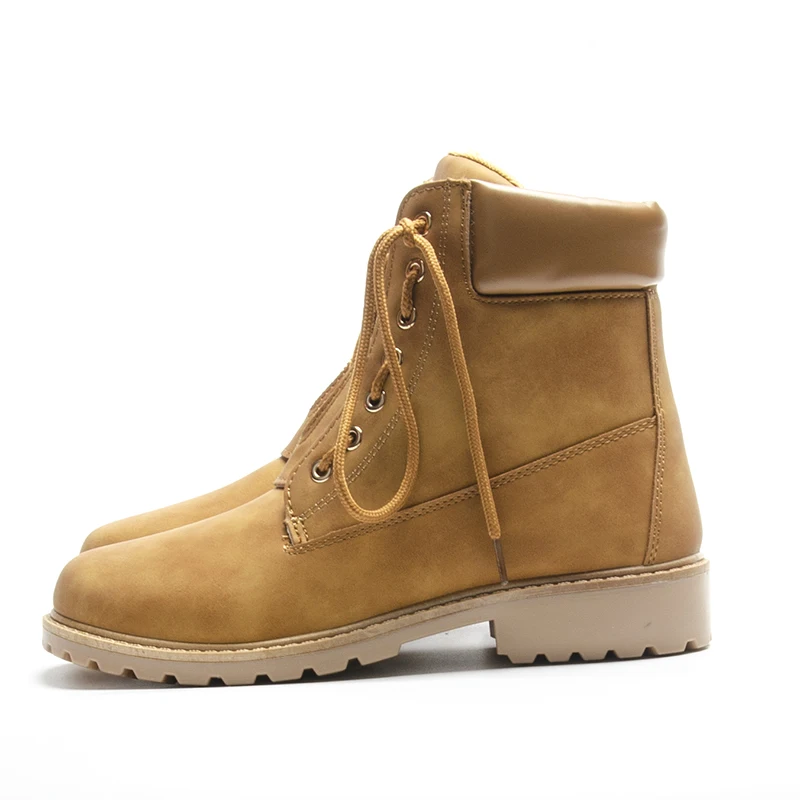 Fujin/Новые розовые женские ботинки Сезон осень Повседневные однотонные ботильоны