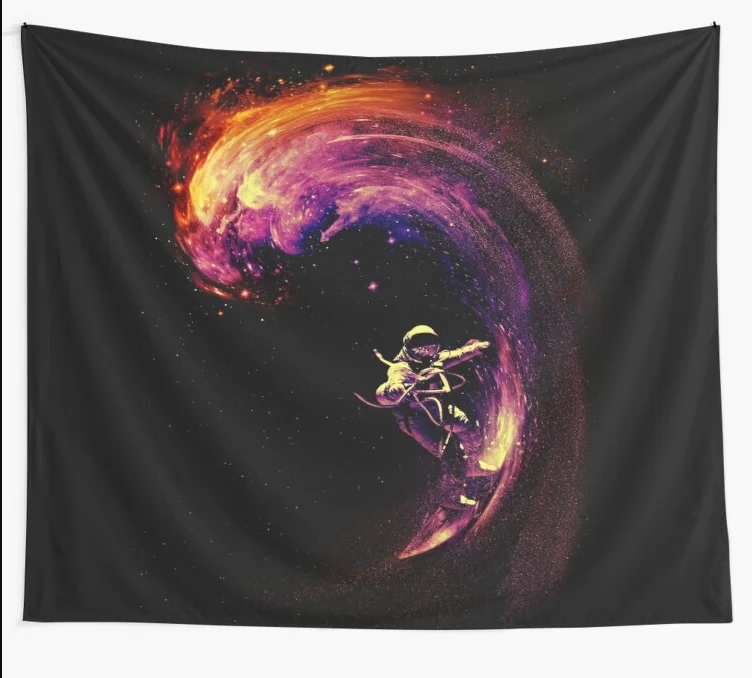 

Space Surfing Tapestry Mandala Wall Hanging Hippie Tapestries Bedroom Home Decoration Wall Blanket Psychedelic Tapestry