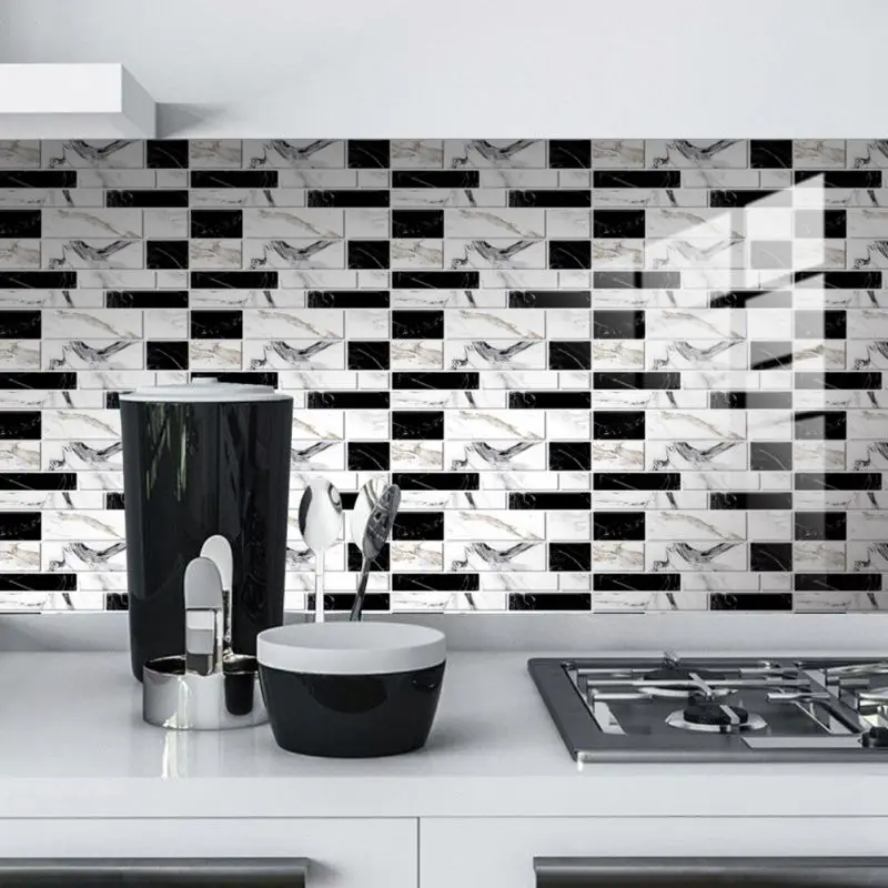 

12-Sheet Peel Stick Tile For Kitchen Backsplash 7.8x3.9 Inches Premium Anti Mold Kitchen Backsplash Peel And Stick Tile