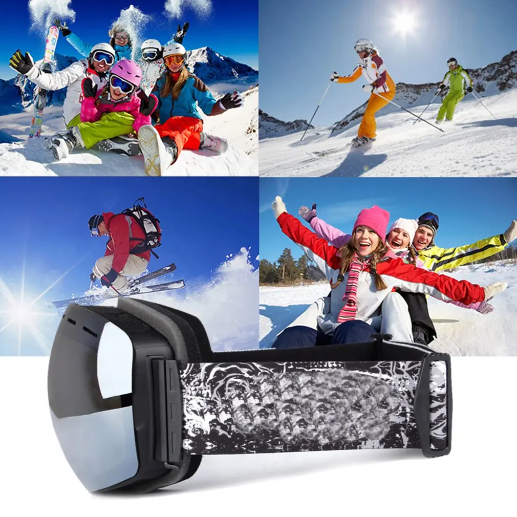 

Ski Snowboard Snow Goggles Otg Design For Men Women With Spherical Detachable Lens Uv Protection Anti-fog