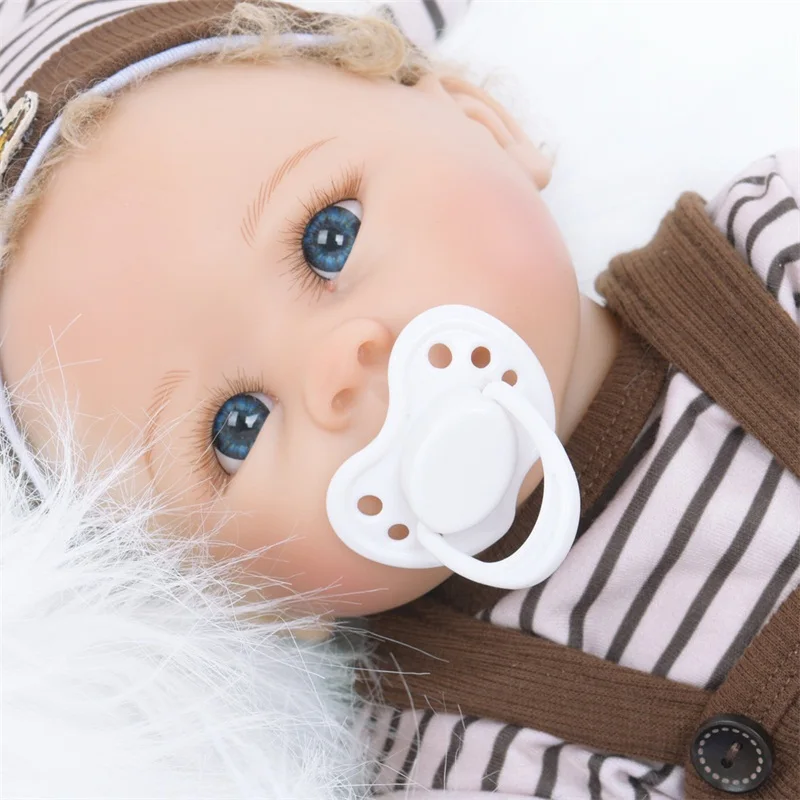 

55cm Reborn Baby Doll Soft Silicone Cloth Body Newborn Playmate Soothing Kids Toys Realistic Doll Christmas Birthday Gift