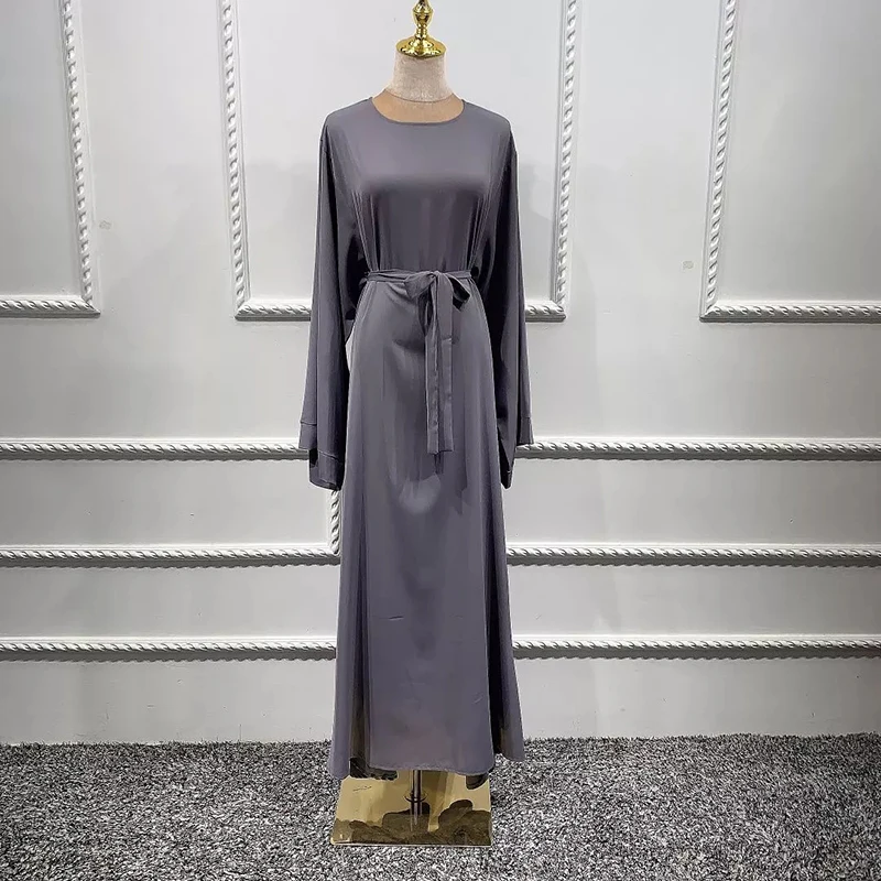 Женское длинное платье Nida Abaya скромное летнее макси с длинным рукавом