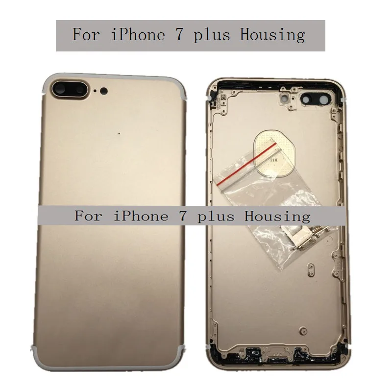 Для iphone 7 задняя крышка корпус батарея задняя дверь Чехол средняя рамка Шасси с боковой сборка кнопок для iphone 7 plus