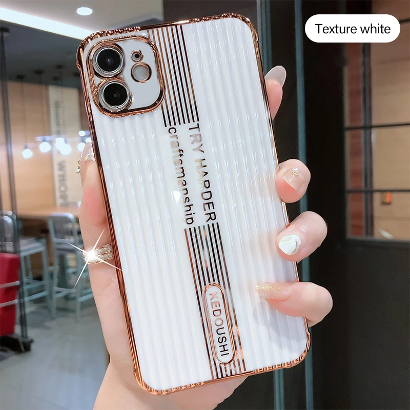

Luxury Plating Trunk Silicone Phone Case For iPhone 14 13 12 11 Pro XS Max XR X 8 7 Plus Ultra-thin Camera Protection Cover