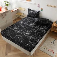 washable solid color waterproof mattress cover antibacterial fiber bedding linens king size pattern fittedfitted sheet protector