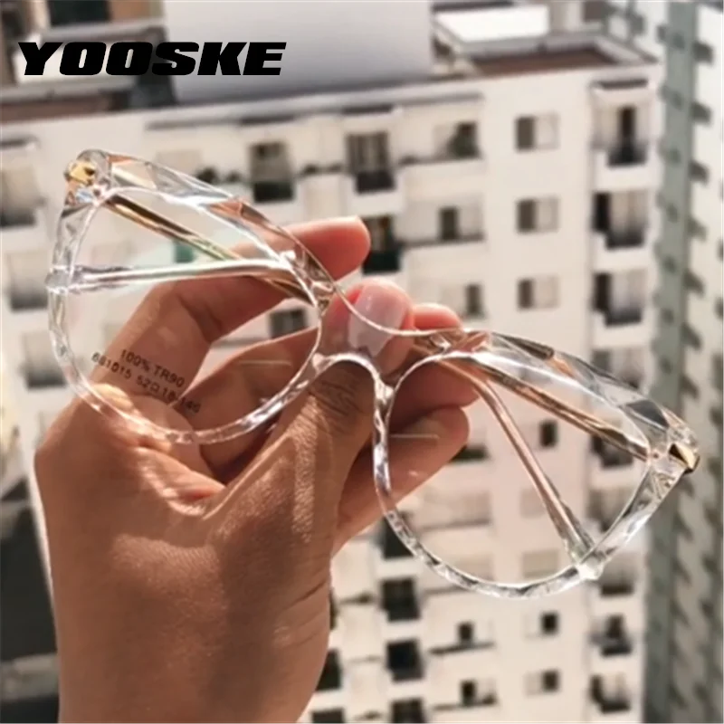 YOOSKE оправы для очков кошачий глаз для женщин прозрачные сексуальные женские трендовые стильные брендовые оптические компьютерные оправы для очков