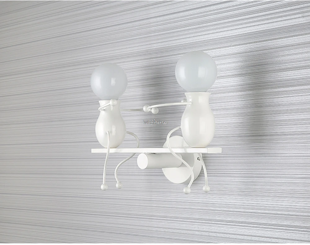 Креативная настенная лампа E27 современный двойной светильник с качели маленький