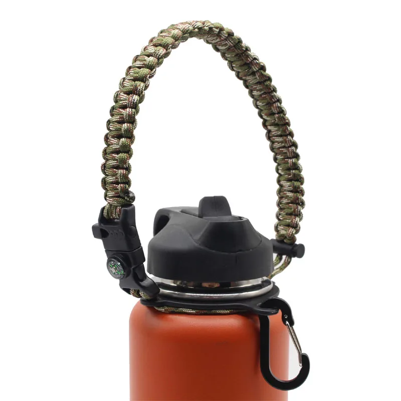 Paracord Woven Thermos Cup Carrying Rope Cups Handle Multi-Function Release Buckle Survival Chain Bracelet | Спорт и развлечения