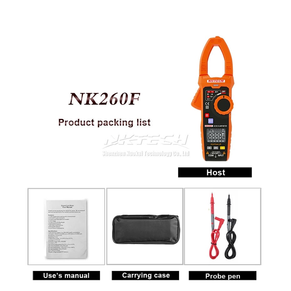 Умный Цифровой токометр NKTECH NK260F VDF LPF AC/DC V DCA емкость частоты NCV автоматический