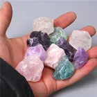 Натуральный камень флюорит, кристаллы аметиста необработанные драгоценные камни, 50 г