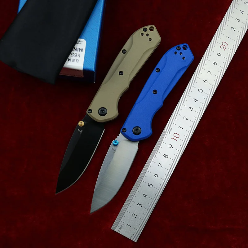 

LEMIFSHE Made 565 565-1 Mini Freek 3" Mark S90V blade nylon fiber handle outdoor camping hunting pocket EDC tool folding knife