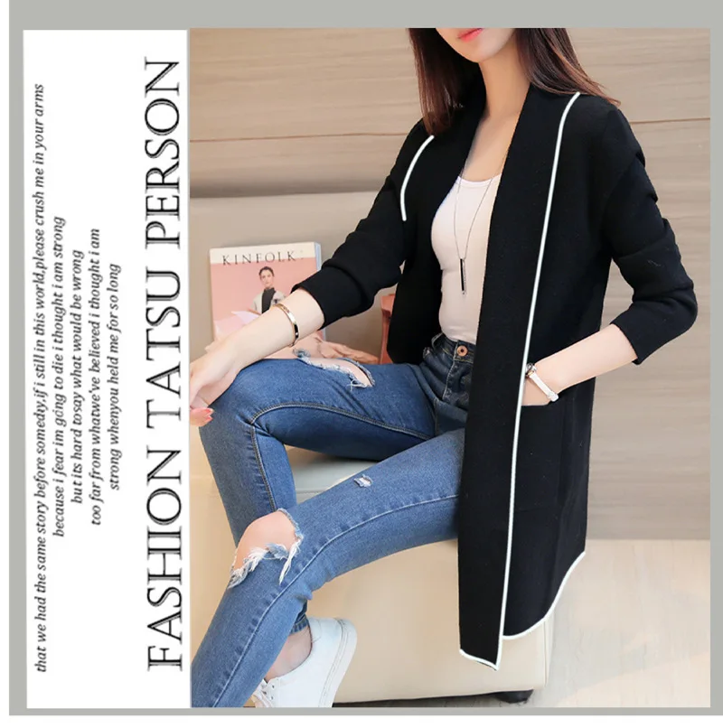 

Women's windbreaker 2021 spring and autumn Korean version loose and versatile solid color mid-length cardigan women's trendy jac