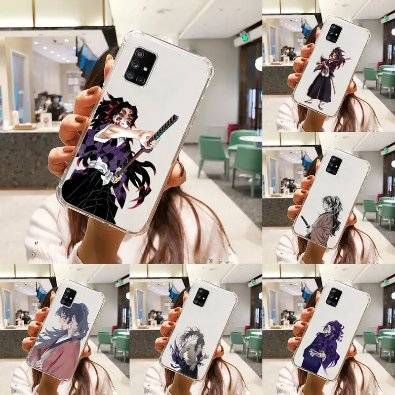 

Kokushibou Demon Slayer anime Phone Case Transparent For Samsung Galaxy A S Note 9 10 51 50 71 70 80 20 21 30s ultra plus