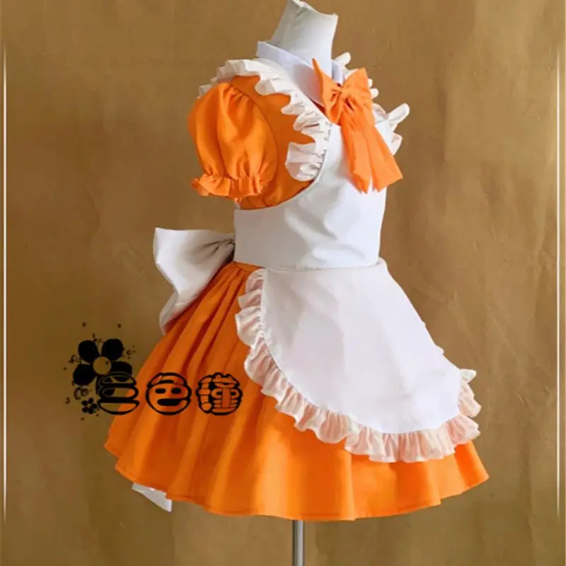 Günstig Neue Meerjungfrau Melody Pichi Pichi Pitch Seira Cosplay Kostüm Nette Orange Maid Outfit Aktivität Partei Rolle Spielen Kleidung Nach-machen