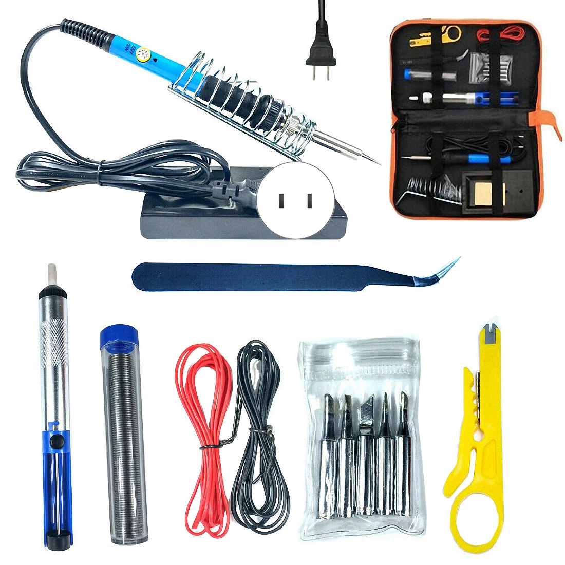 

Adjustable Temperature Electric Soldering Iron 110V 60W Welding Solder Rework Station Heat Mini Solder Pencil Tips Repair Tool