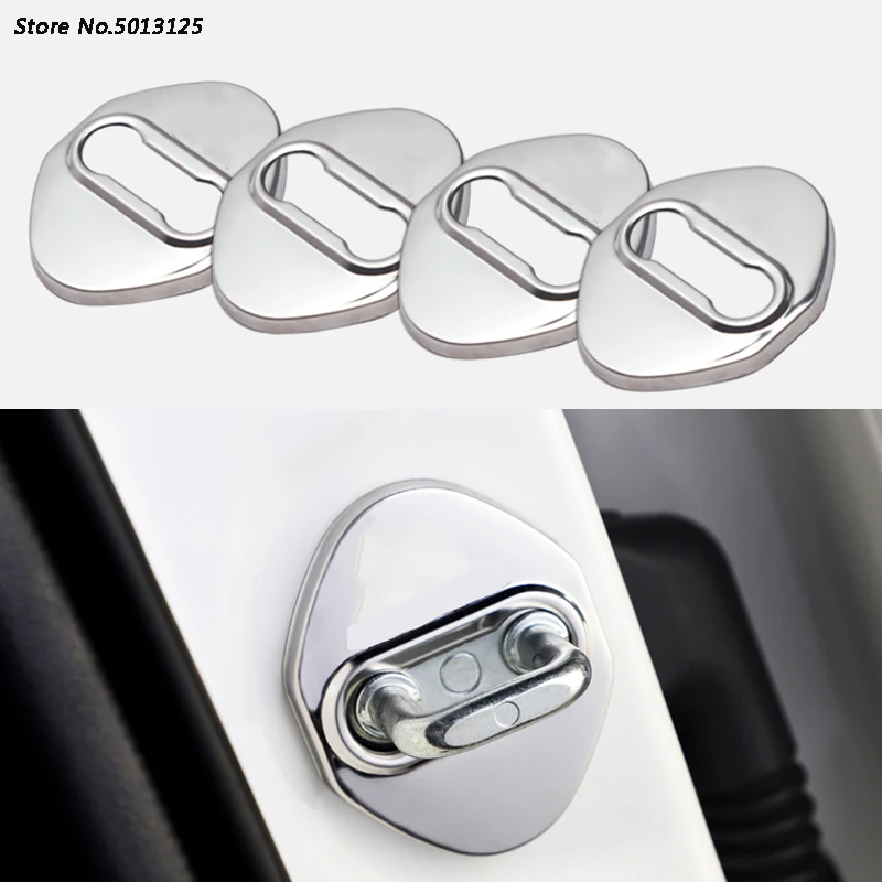Крышка замка автомобильной двери из нержавеющей стали эмблема автомобиля для Skoda