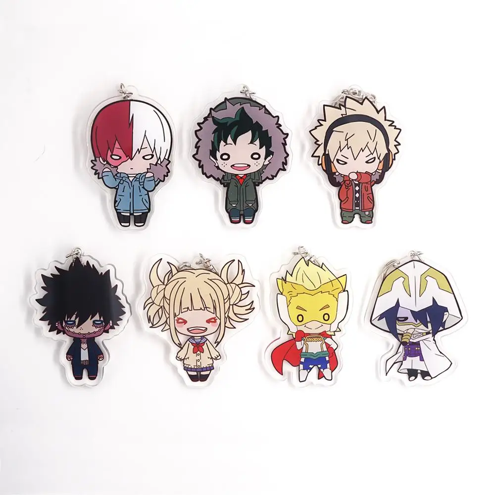 Милый акриловый брелок для ключей с героями мультфильмов моя геройская академия