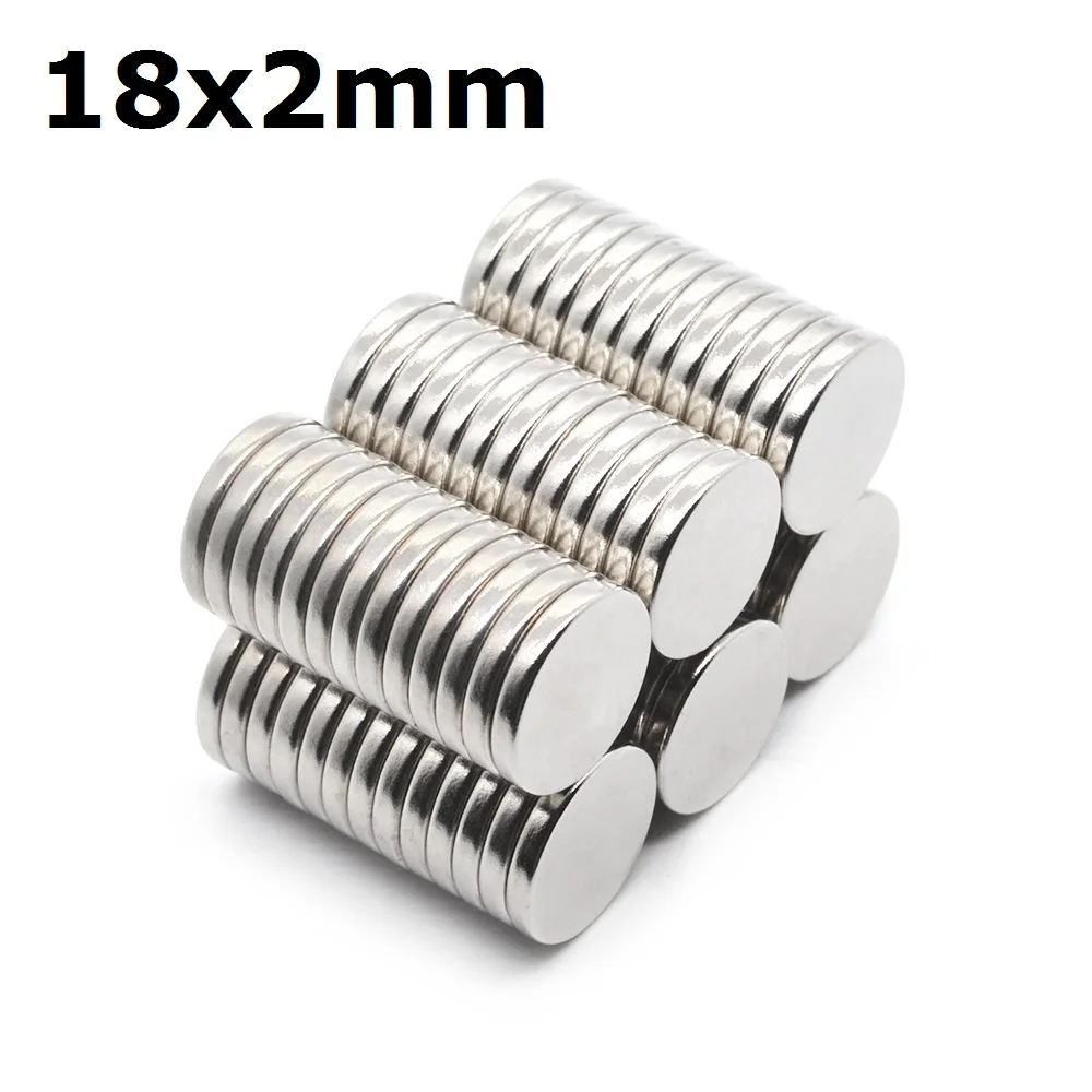 5/10/20/50 шт. 18x2 неодимовый магнит 18 мм x 2 N35 NdFeB круглый супер мощный сильный