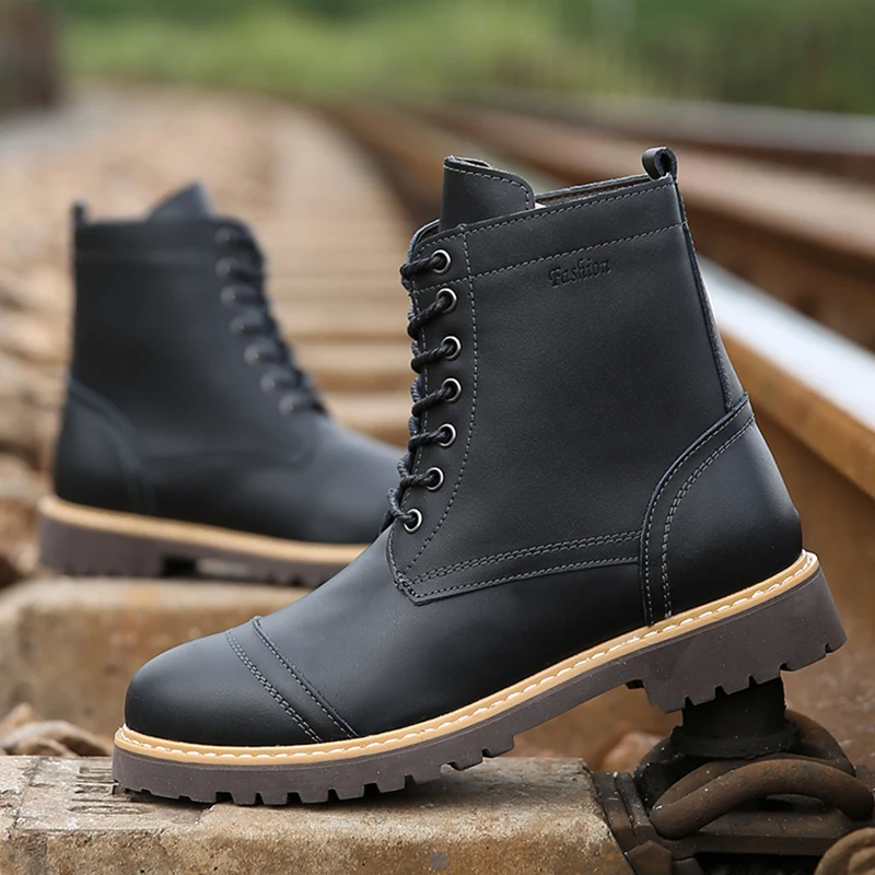 

Черные кожаные туфли Zapatillas neгра, мужские высокие кроссовки, стильные мужские высокие модные трендовые мужские туфли