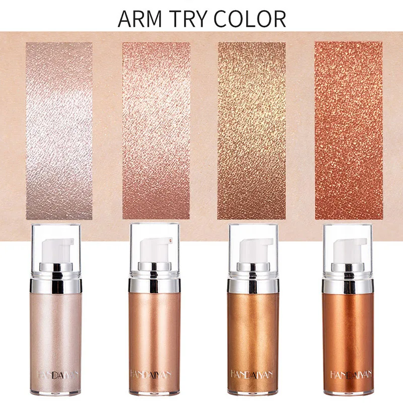 Лидер продаж 2019 мерцающий люминайзер для тела бронзатор жидкий хайлайтер спрей