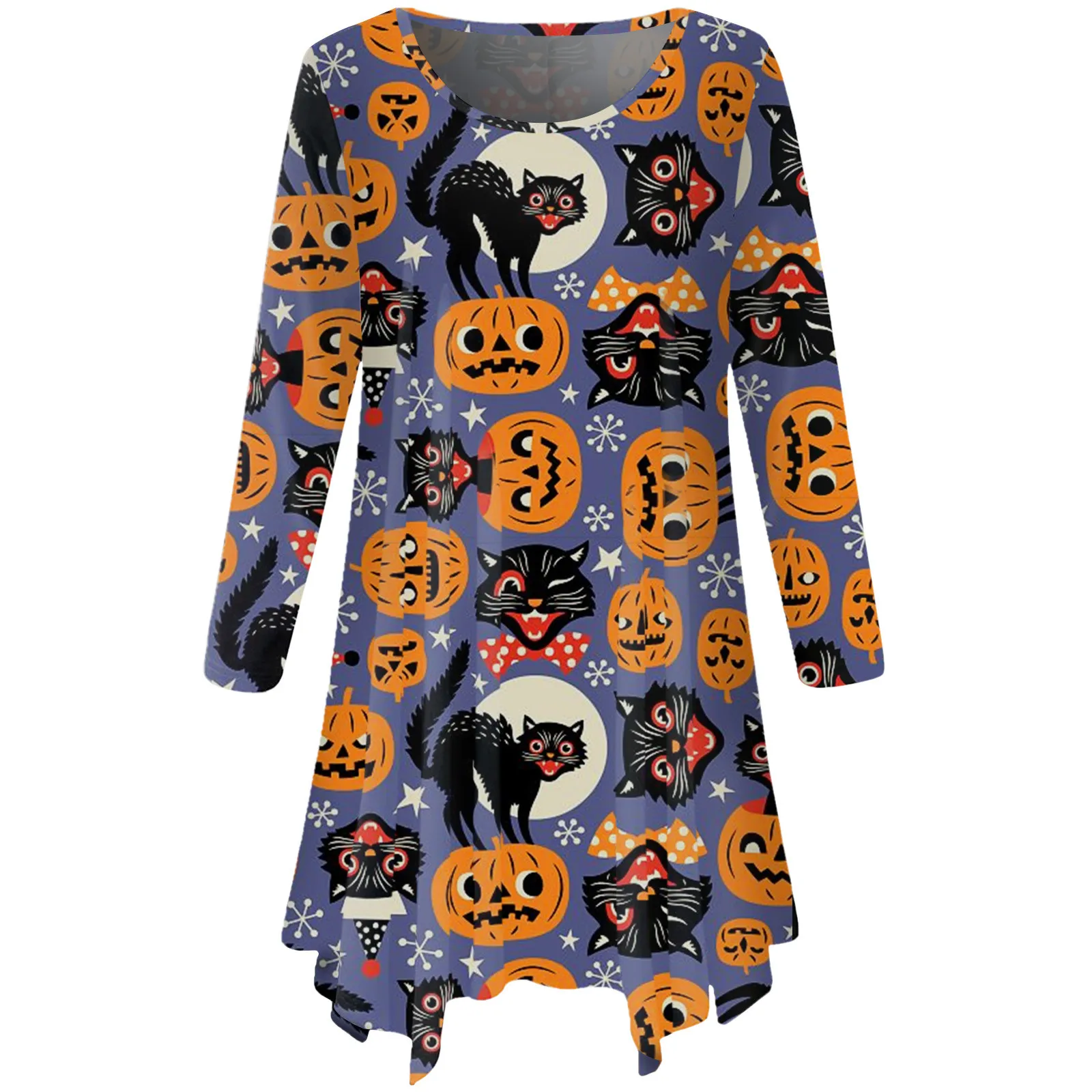 

Женская Повседневная Толстовка с длинным рукавом и круглым вырезом