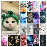 leather magnetic wallet case for xiaomi redmi note 8t 4x 5a 3 8pro 8 6 5 7 pro animals pattern flip phone bags cases cover