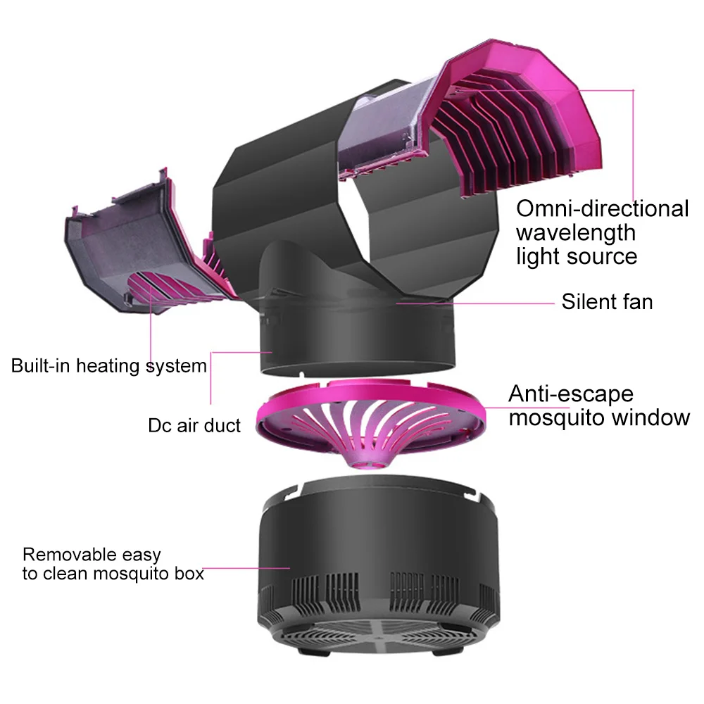 

Household Efficient Led Mosquito Killer Lamp Light Electric USB Insect Killer Bug Zapper Mosquito Trap Lantern Repellent Lamp