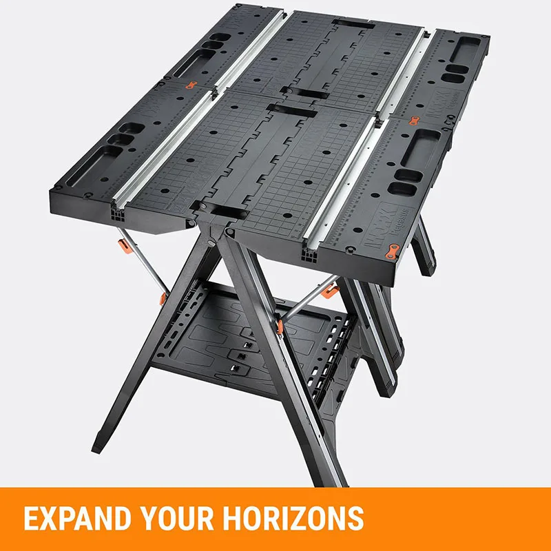 WORX WX051 многофункциональный Рабочий стол и Sawhorse с быстрыми зажимами и прищепками WX051
