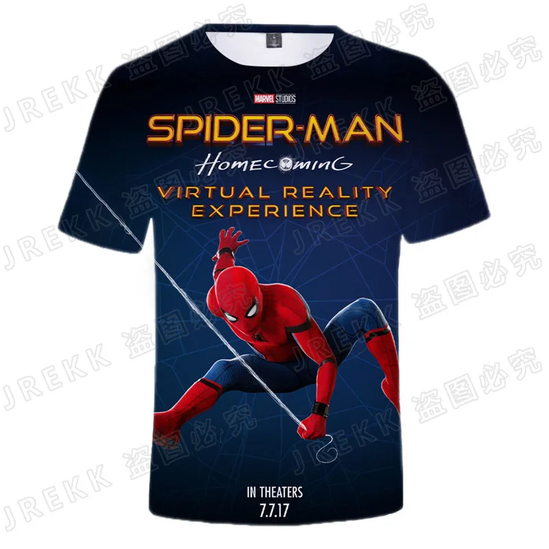 Футболка с 3D-принтом Человека-паука для мужчин и женщин летняя крутая футболка