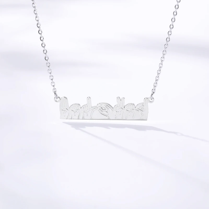 Забавные ювелирные изделия ожерелья с минималистичными жестами для женщин и