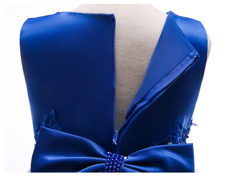 New Princess Lace Dress Kids Flower Embroidery For Girls Vintage Children Dresses Wedding Party Formal Ball Gown | Детская одежда и