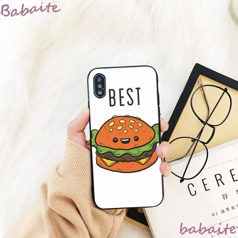 

Babaite Best Friends BFF Black TPU Soft Phone Case For iPhone 8 7 6 6S Plus X XS MAX 5 5S SE XR 11 11pro promax 12 12Pro Promax