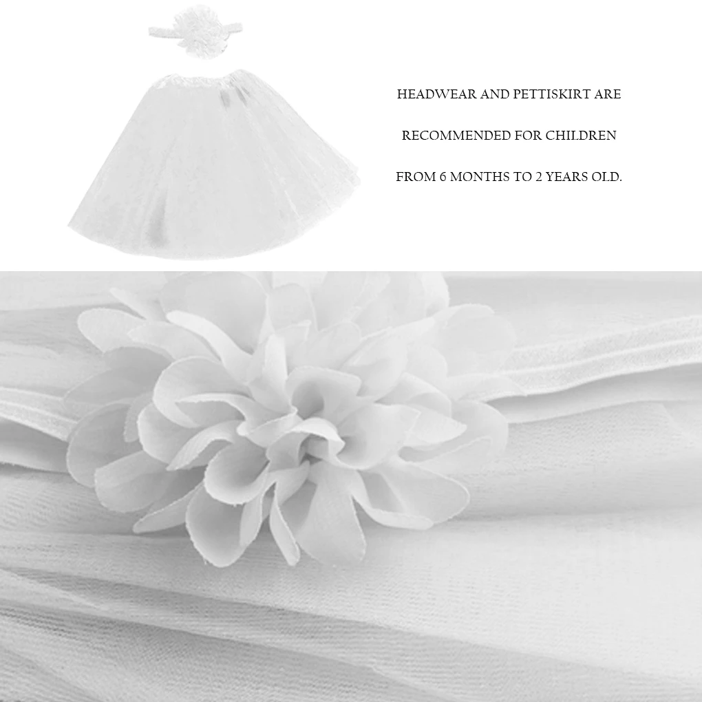 

Cute Newborn Photography Props Bubble Skirt Newborn Clothing Suit Baby Girls Tulle Tutu Skirt With Flower Headband Set Baby Gift