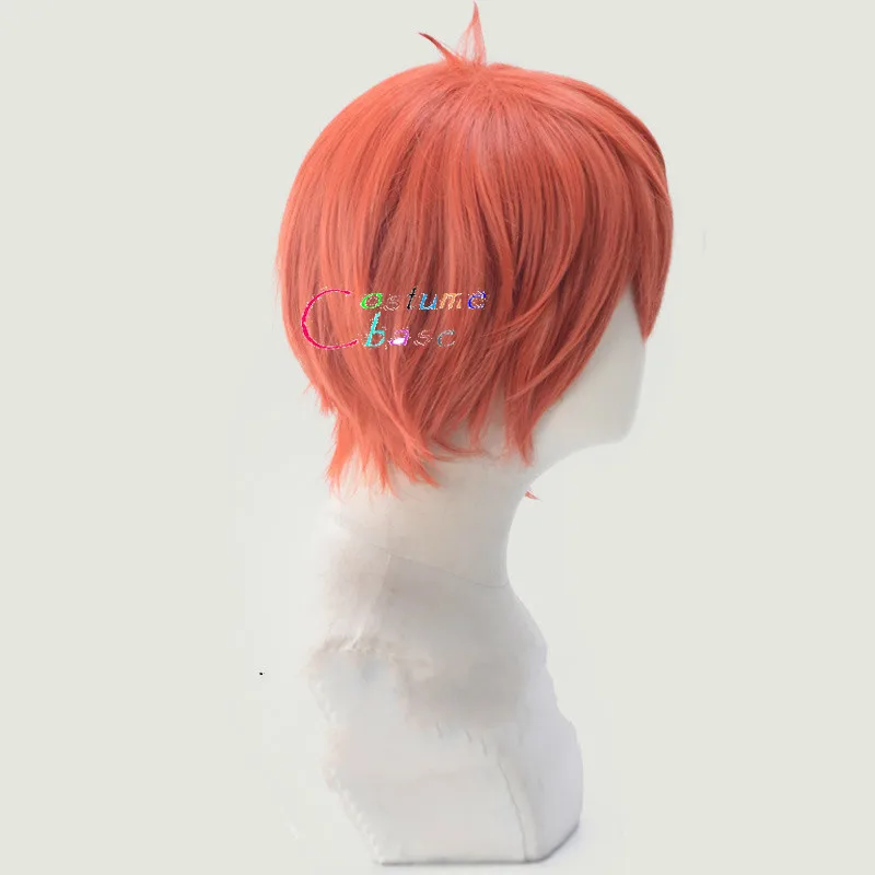 Nanase Riku IDOLiSH7 Косплей парики синтетические волосы оранжевый короткие + Бесплатный