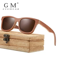 gm skateboard wood sunglasses men women handmade natural wooden polarized sunglasses new with creative wooden gift box s832