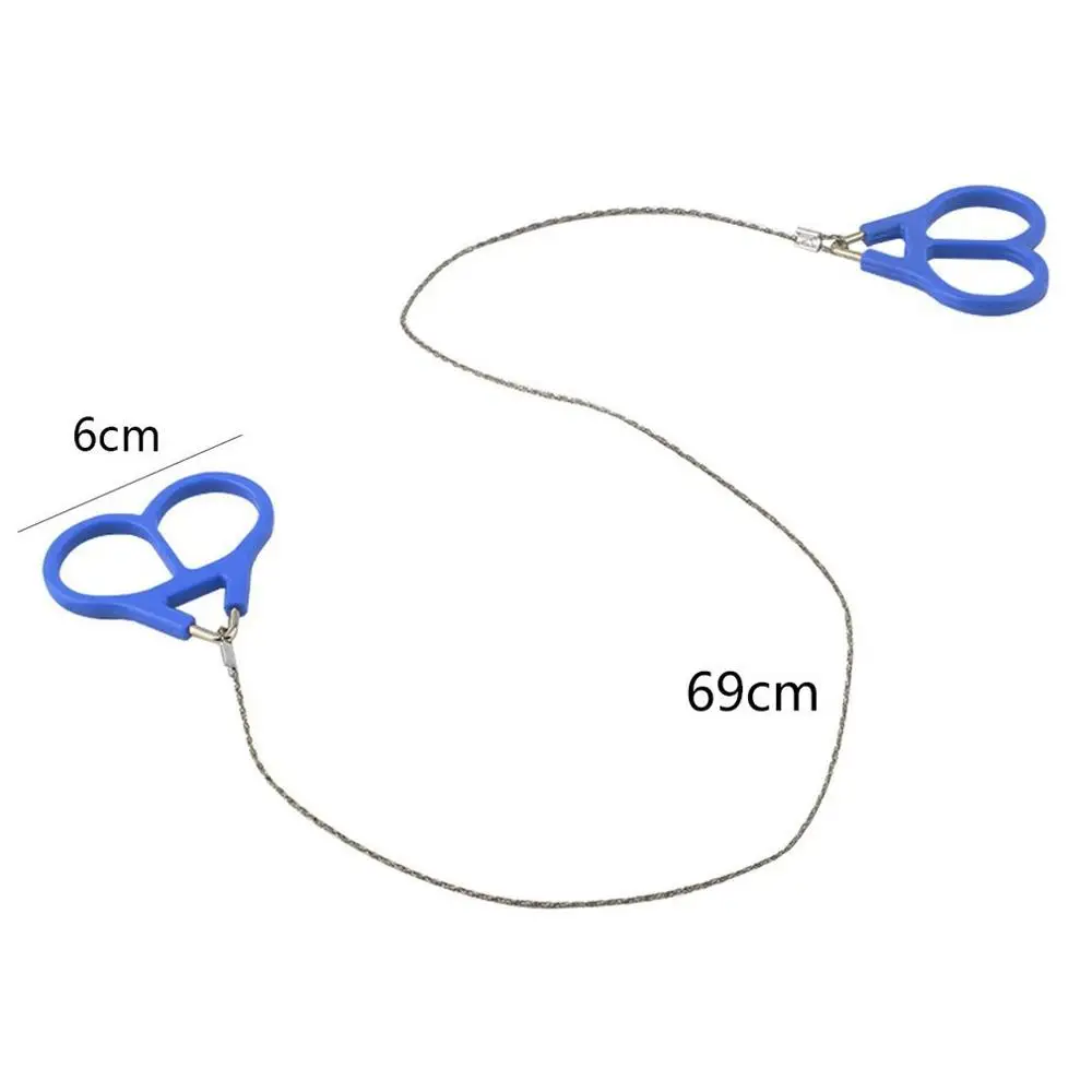

Portable 69cm Stainless Steel Wire Saw Camping Hiking Travel Outdoor Emergency Survive Tool Wire Kits with Finger Handle