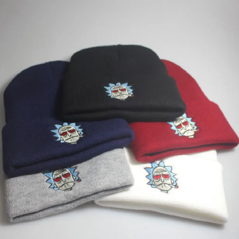 

Cartoon Anime Men Knitted Winter Hat Streetwear Hip Hop Skullies Beanie Outdoor Sports Hip-hop Warm Unisex Cap Ski Hat Bonnet